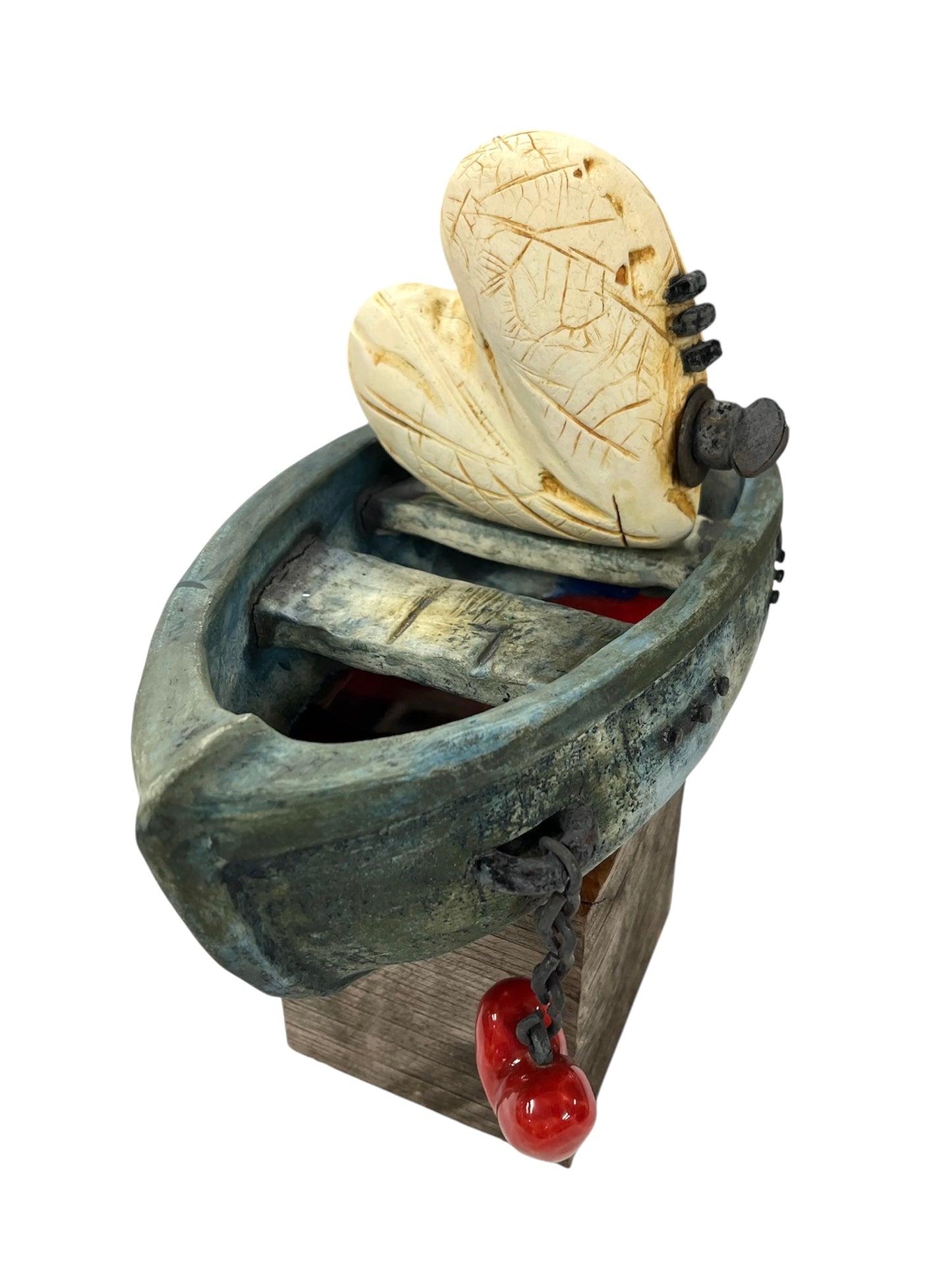 Gizelle Castro - Ceramic Sculpture "Heart Adrift"