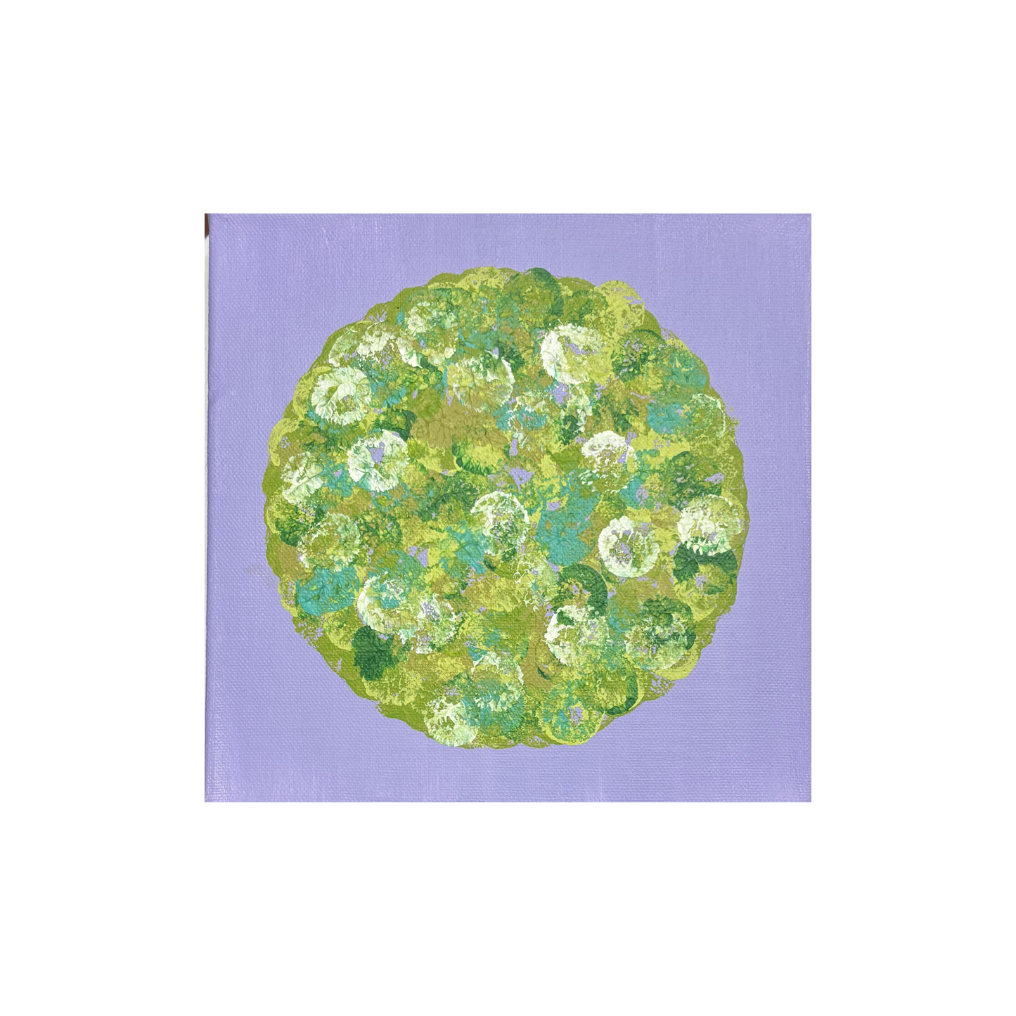 Lala Álvarez - PINTURA "MANDALA" / VERDE-VIOLETA