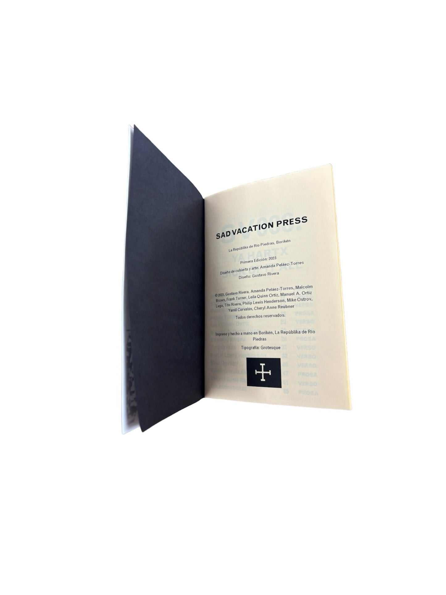 Sad Vacation Press - Gustavo Rivera / LIBRO "SAD VACATION / YA HARTA"