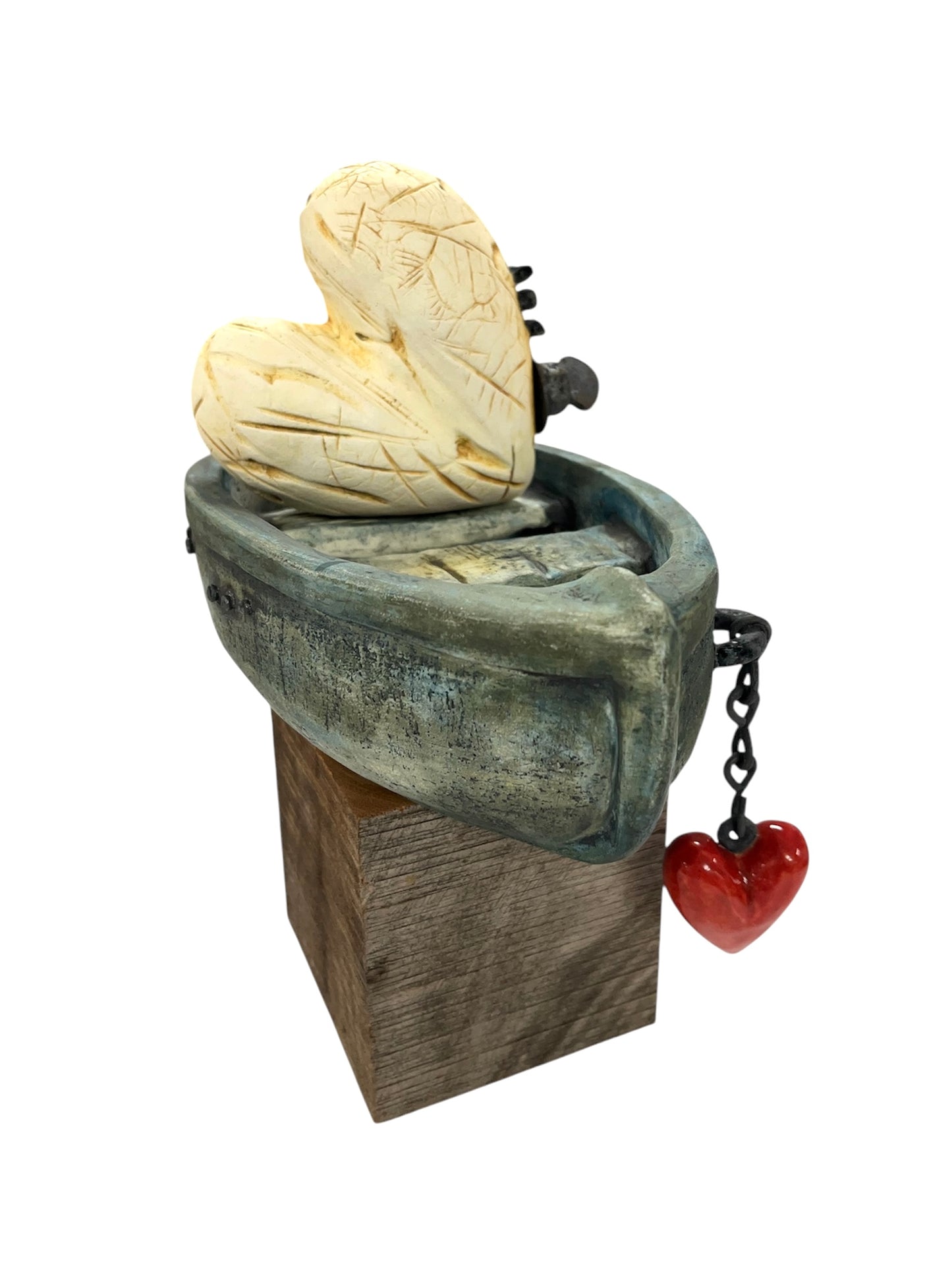 Gizelle Castro - Ceramic Sculpture "Heart Adrift"
