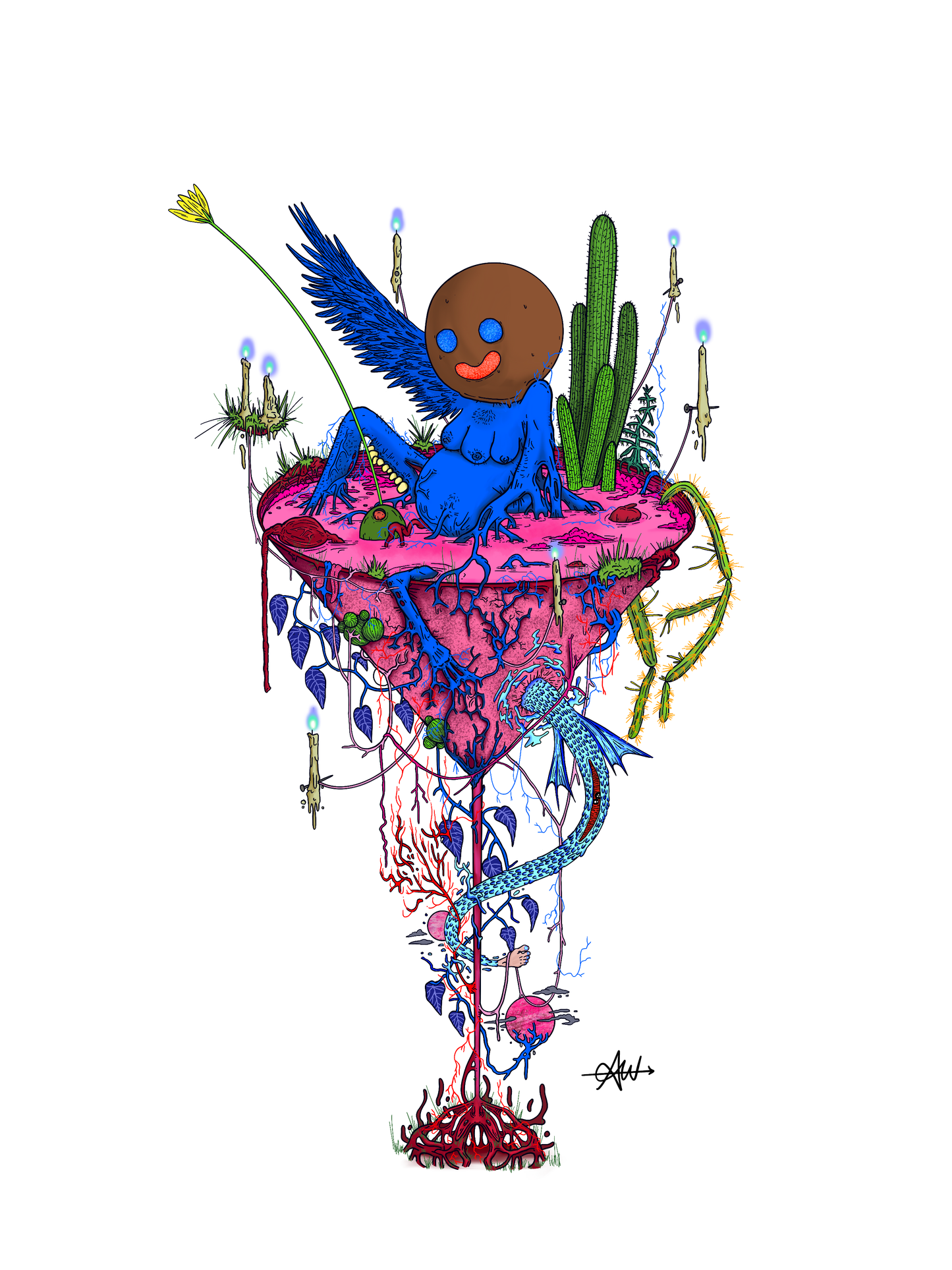 Alan Wong - ART PRINT "DIRTY MARTINI"