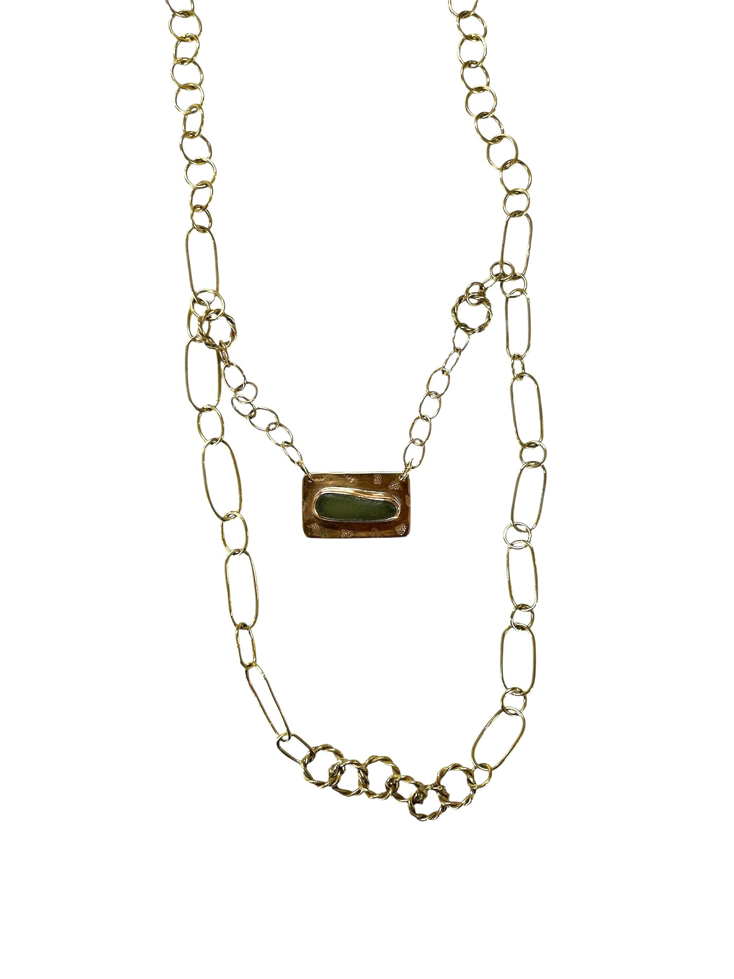 Mei Román - COLLAR DOBLE SEAGLASS