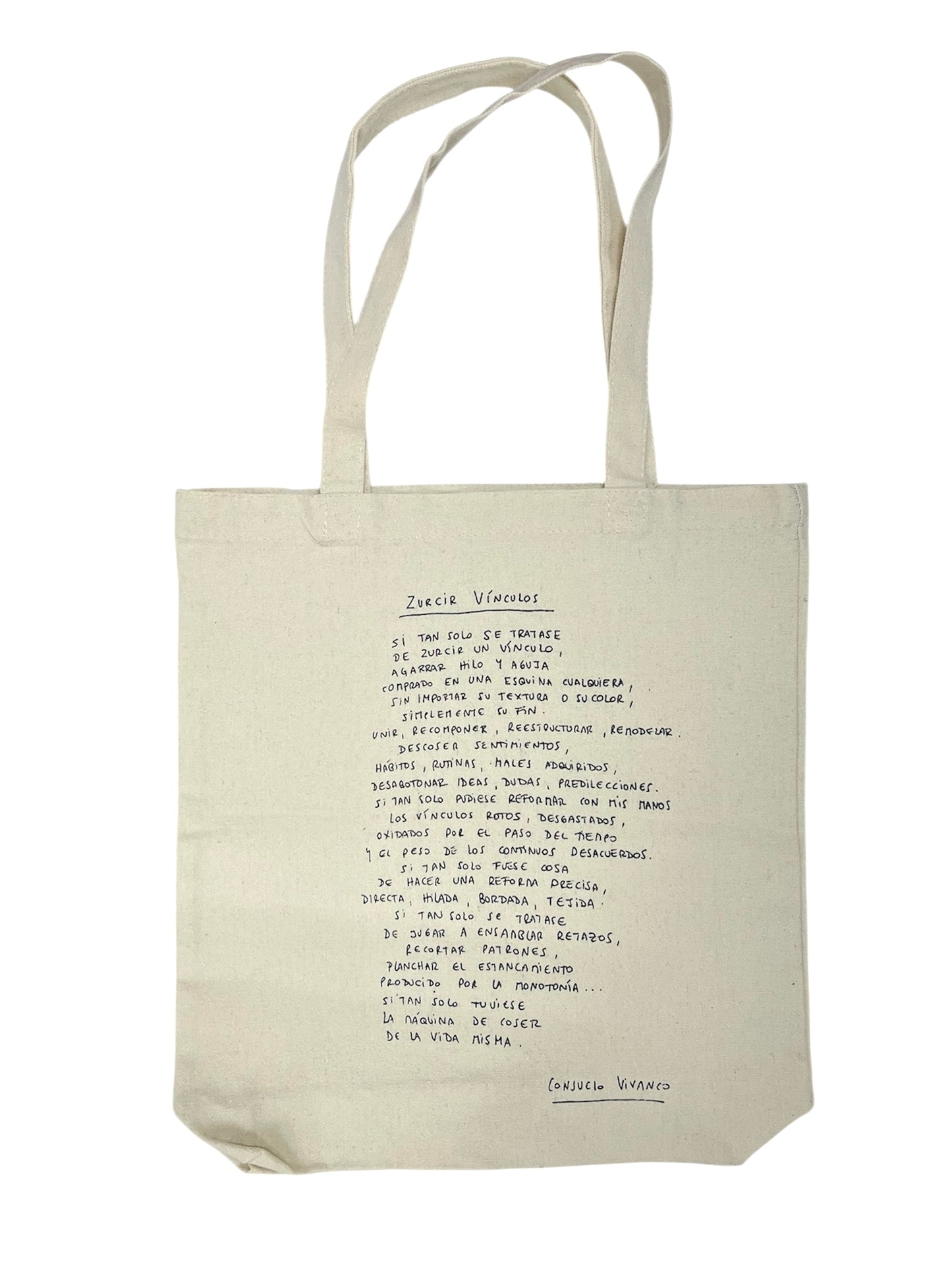 Consuelo. - TOTE BAG "ZURCIR VINCULOS" NATURAL