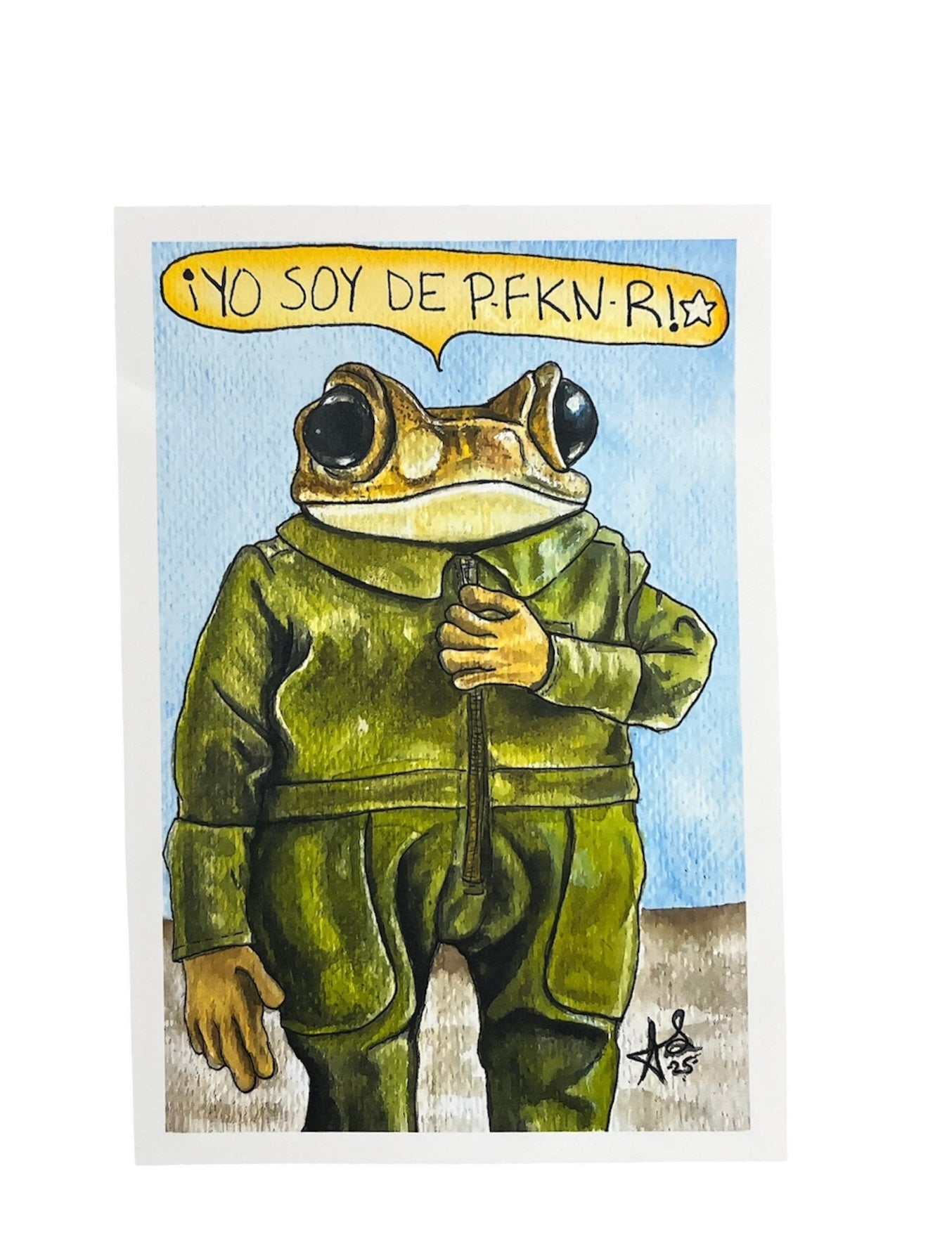 Allydan Arts - 5"X7" ART PRINT "SAPO CONCHO"