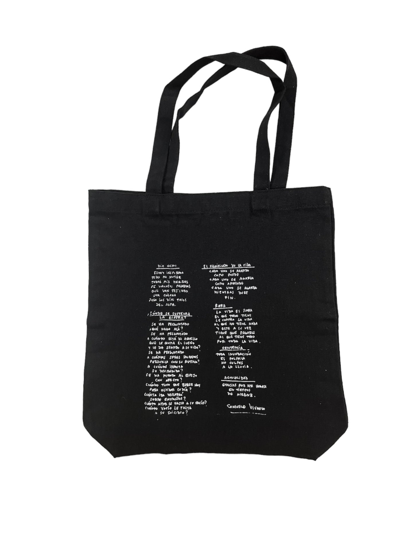 Consuelo. - TOTE BAG "SERIOS POEMAS" NEGRO