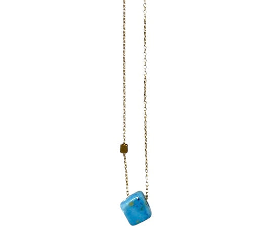 Itsari - COLLAR CUADRO / SPLASH AZUL