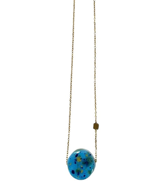 Itsari - COLLAR CIRCULO / SPLASH AZUL