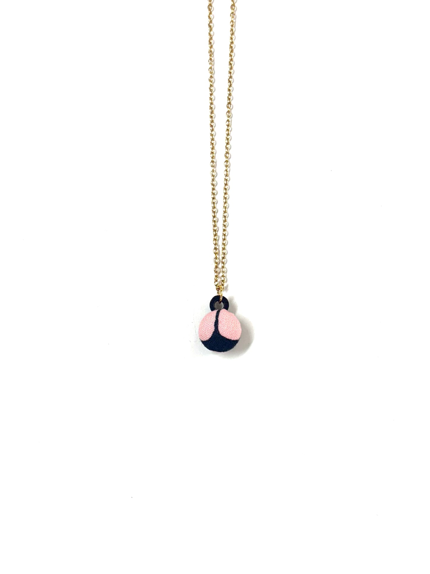 Botón de Azúcar - COLLAR SENCILLO MINI / ROSA Y NEGRO