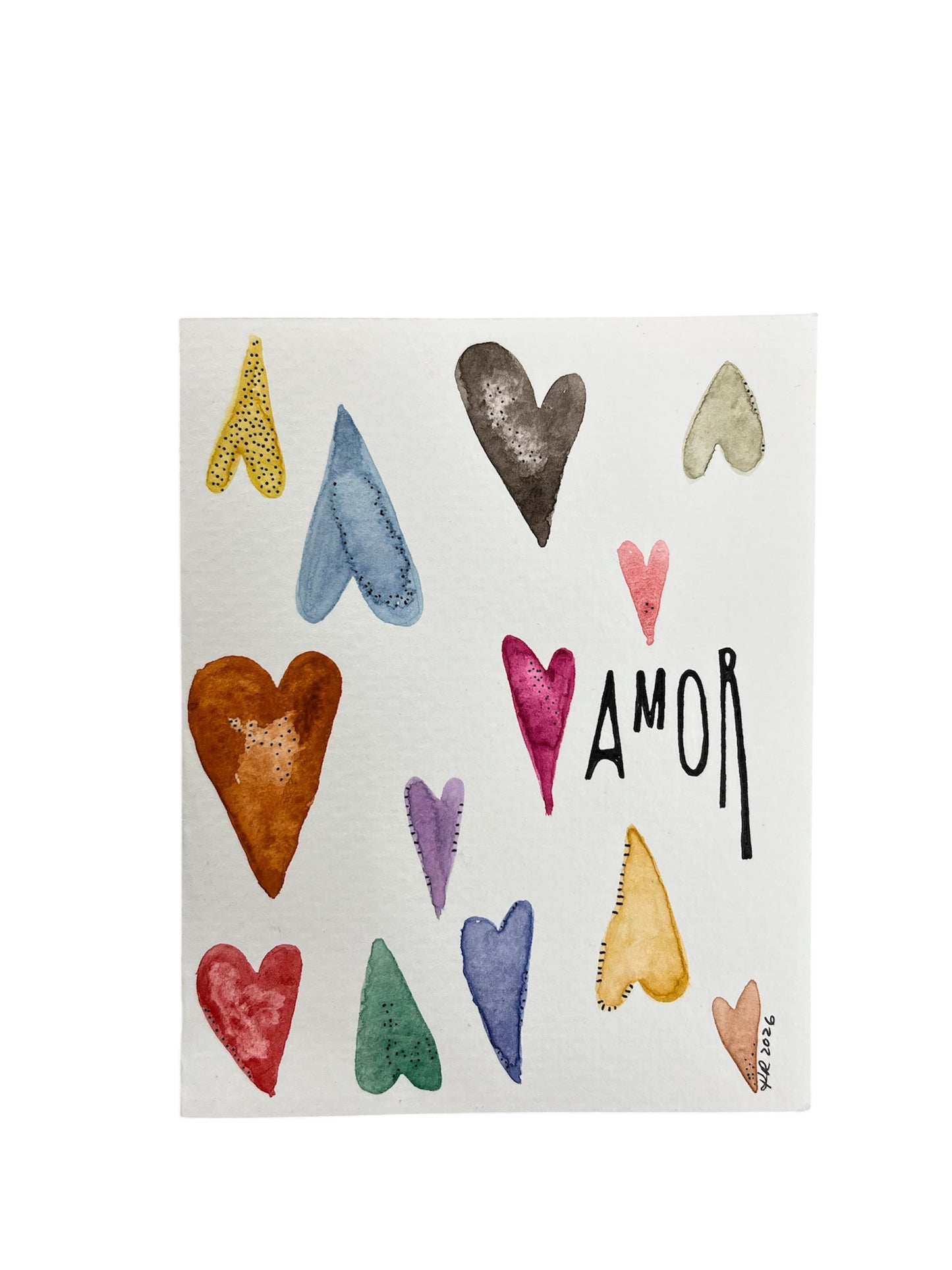 Un Paseo Volando - AMOR DE COLORES POSTCARD