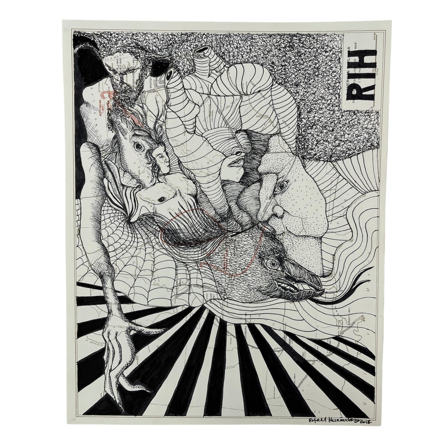 Rafael Hernández - SERIE MAPAS - DIBUJO "1863"