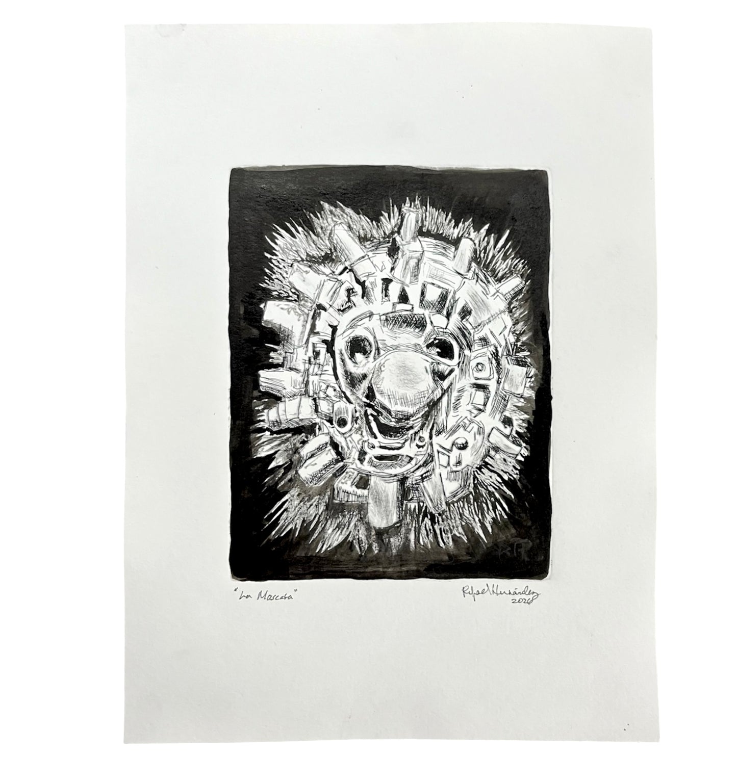 Rafael Hernández - OBRA ORIGINAL / GRABADO"MASCARA"