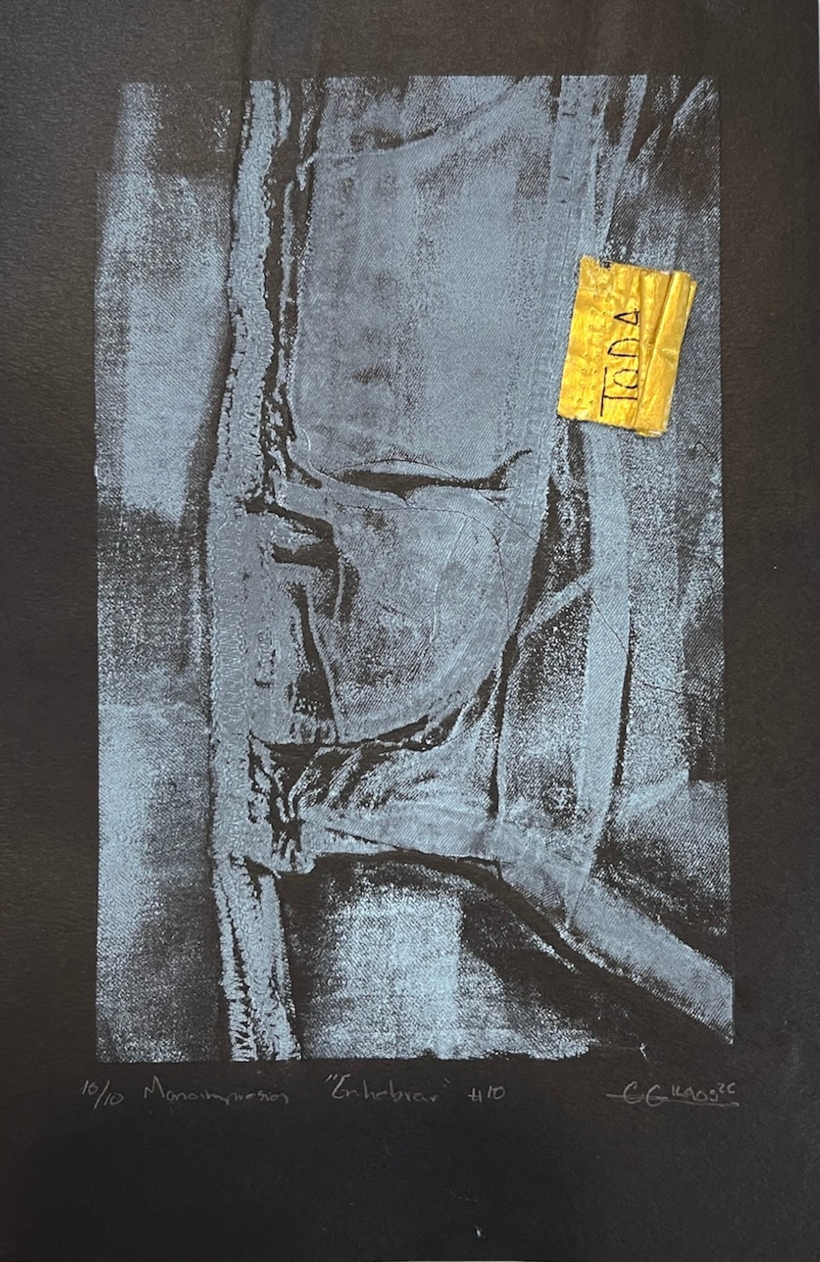 Kaos - OBRA ORIGINAL / MONO IMPRESIÓN "ENHEBRAR"