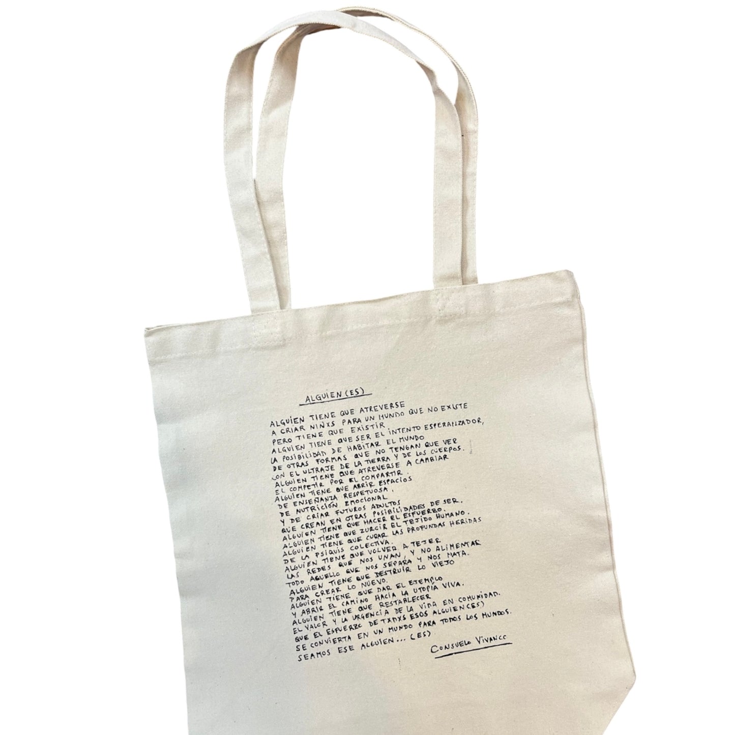 Consuelo. - TOTE BAG "DE LA MANO" HILO ROSA