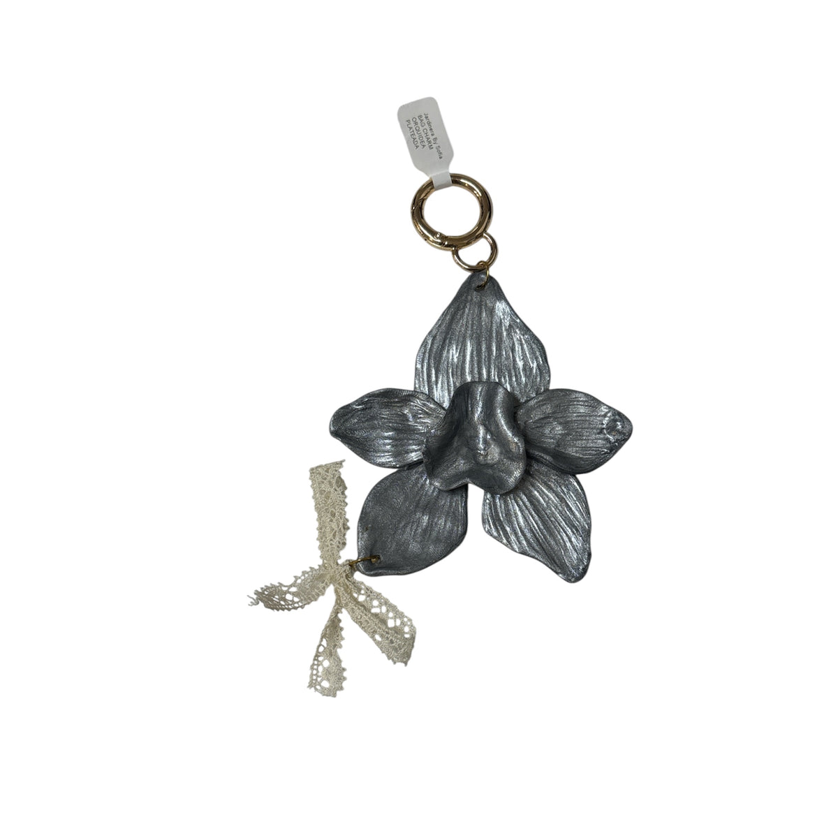 Jardinera By Sofía - BAG CHARM ORQUIDEA PLATEADA