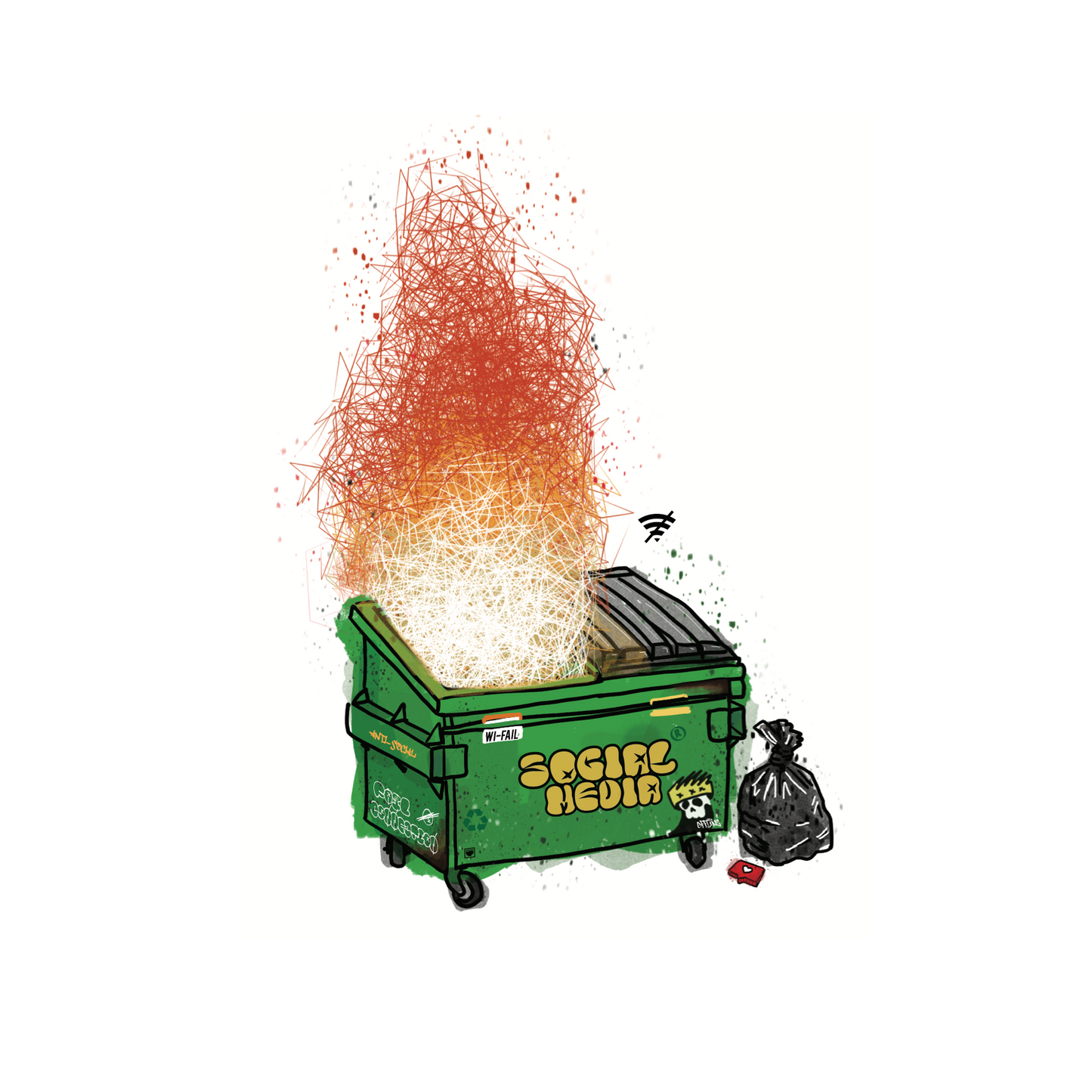 Ommy Alvarado Ruiz / "SOCIAL MEDIA DUMPSTER" OBRA ORIGINAL