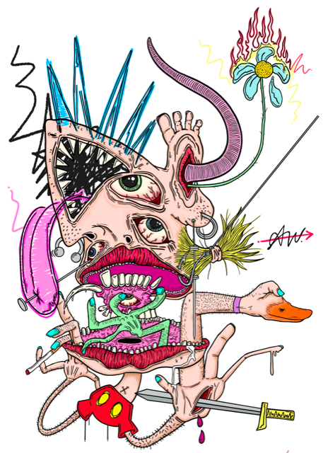 Alan Wong - ART PRINT "MICKEY LOCO"