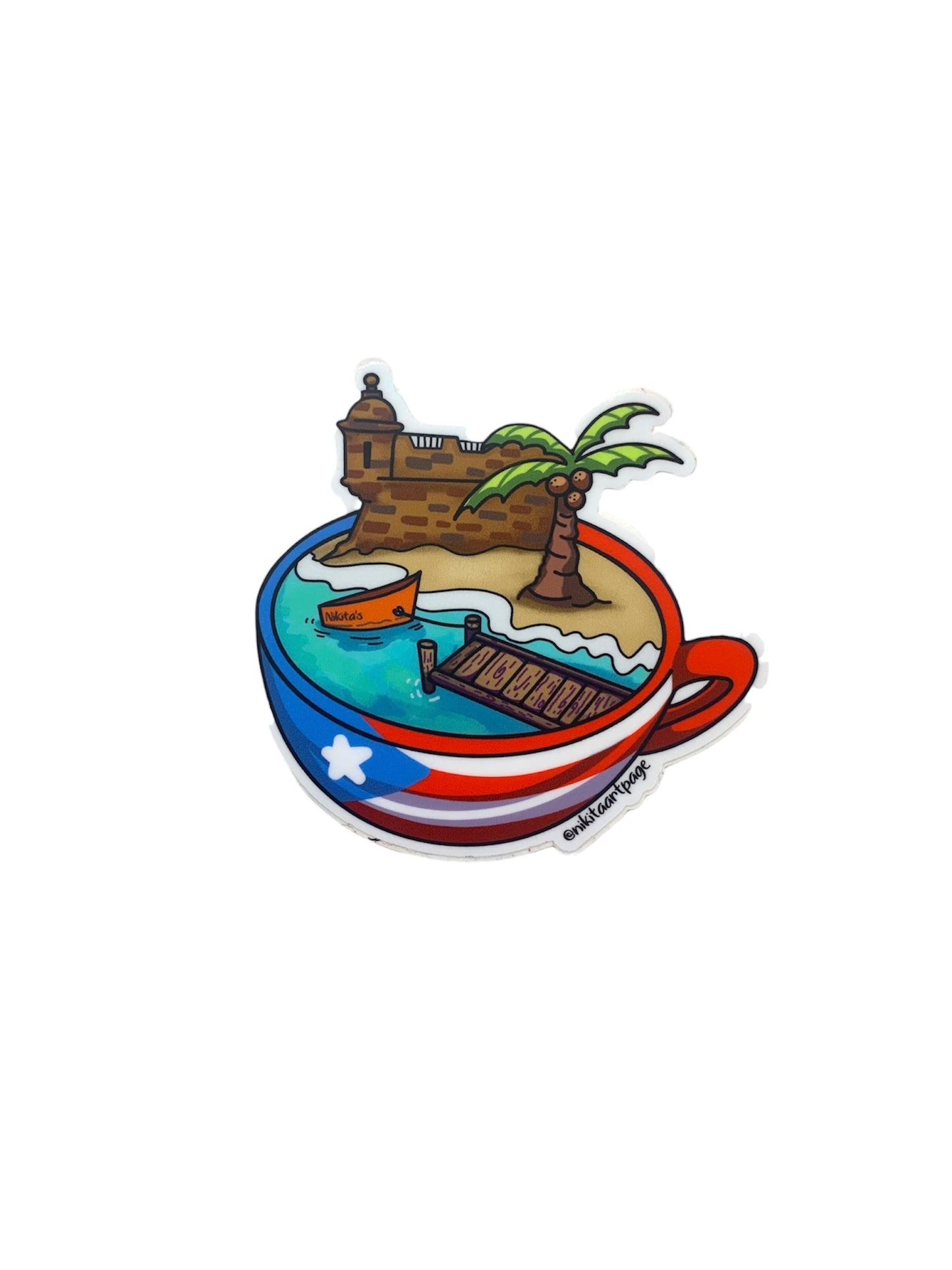 Niki Davi- TAZA EN PUERTO RICO PREMIUM STICKER