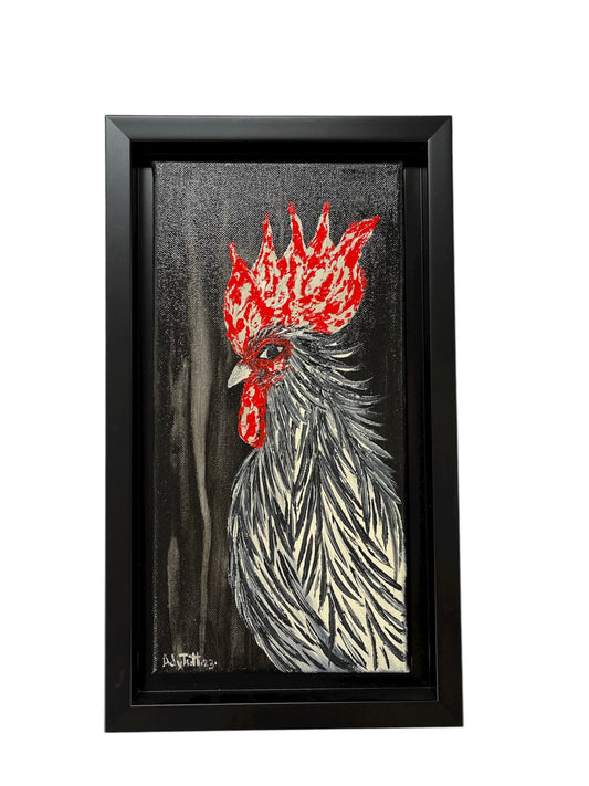 Ady Tutt - OBRA ORIGINAL / GALLO ROJO NEGRO