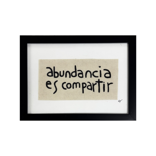 Consuelo. - ENMARCADO "ABUNDANCIA ES COMPARTIR"