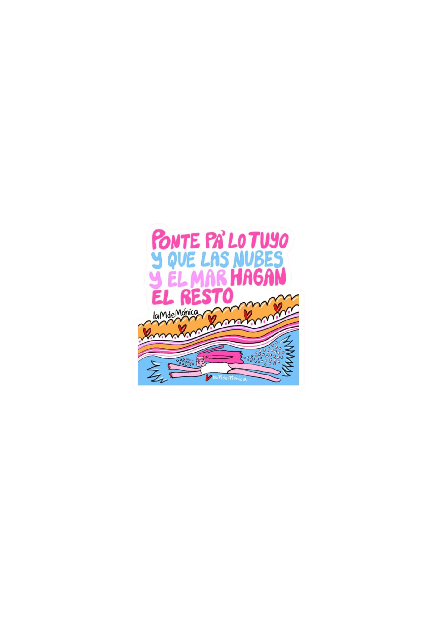 La M de Mónica- STICKER "LAS NUBES Y EL MAR"