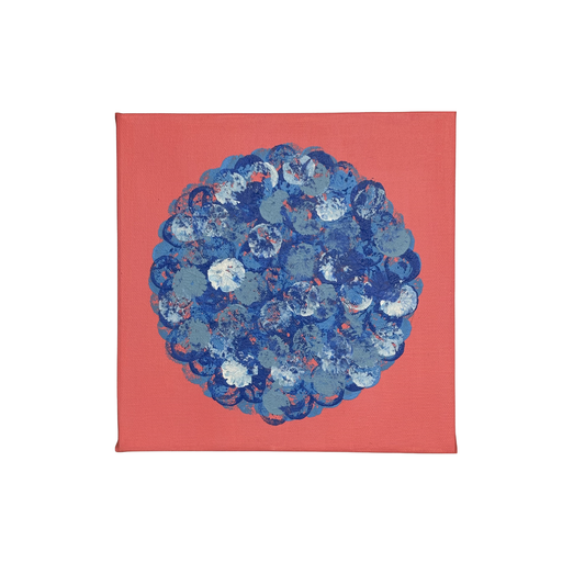 Lala Álvarez - PINTURA "MANDALA" / AZUL-ROSA