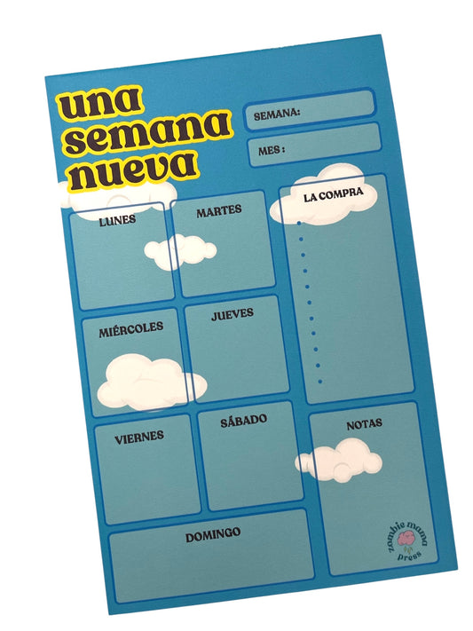 Zombie Mama Press - WEEKLY PLANNER "NUBES"