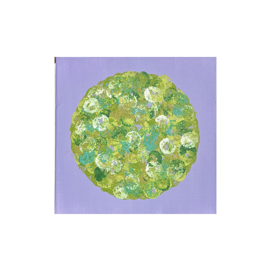 Lala Álvarez - PINTURA "MANDALA" / VERDE-VIOLETA