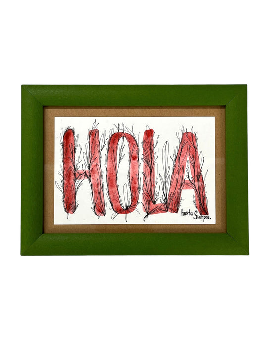 Un Paseo Volando -HOLA / ACUARELA ORIGINAL