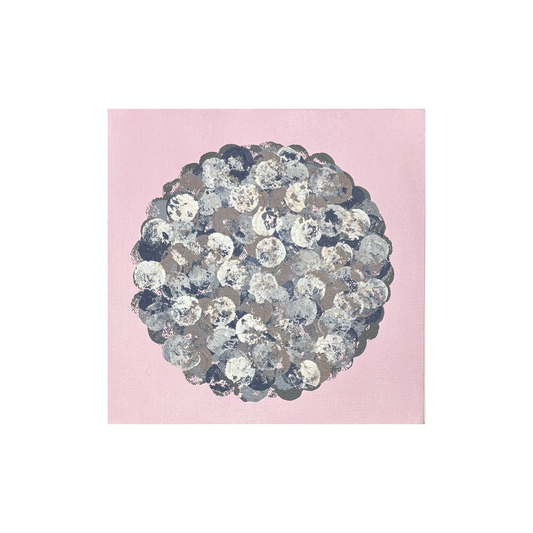 Lala Álvarez - PINTURA "MANDALA" / GRIS-ROSA