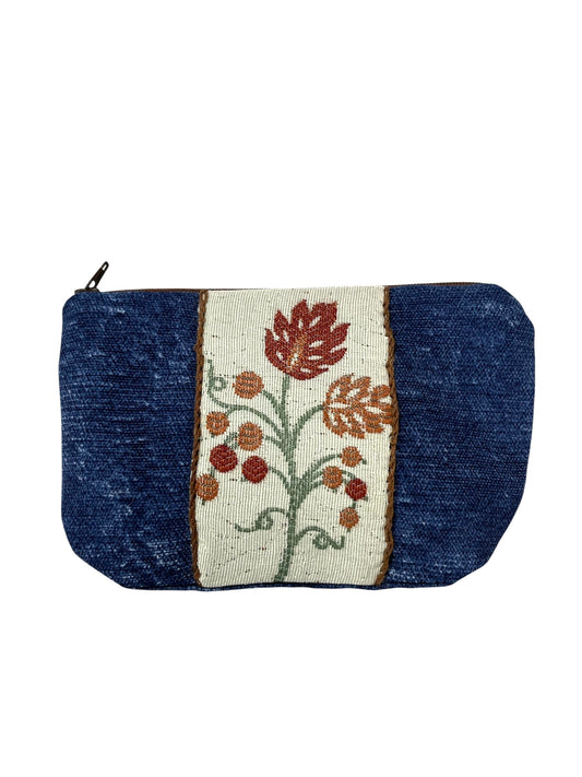 Boca de Hilo - POUCH / 3 FLORES  AZUL