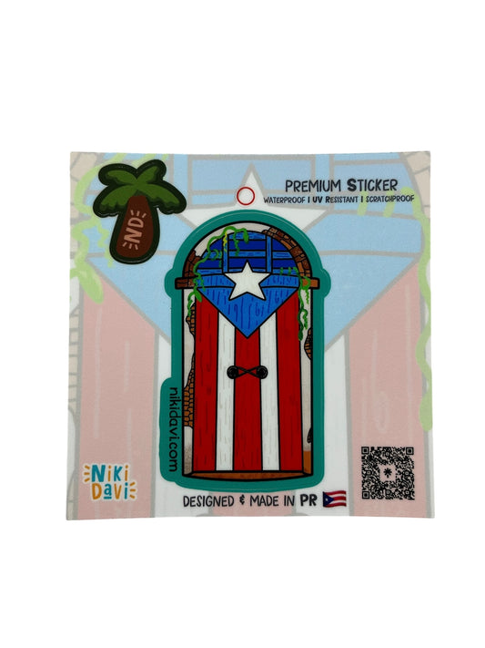 Niki Davi- PUERTA BANDERA PREMIUM STICKER + ONE MINI