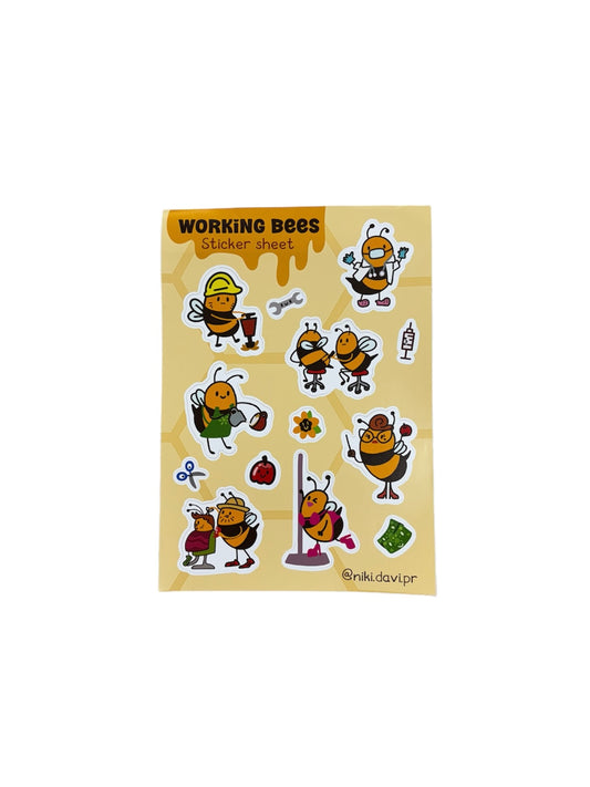 Niki Davi - WORKING BEES STICKER SHEET