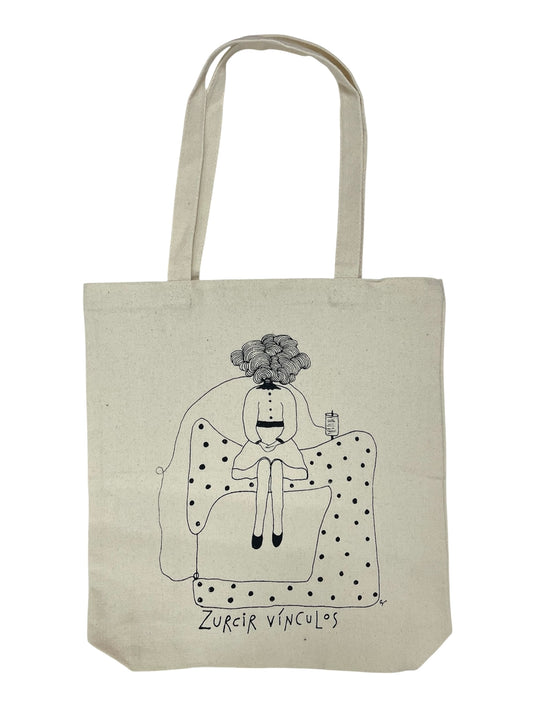 Consuelo. - TOTE BAG "ZURCIR VINCULOS" NATURAL