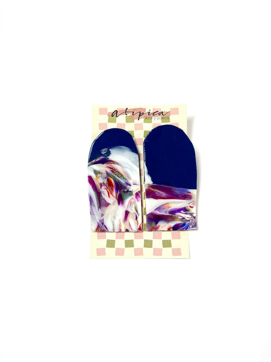 Atypical - Multi-color Blue Studs