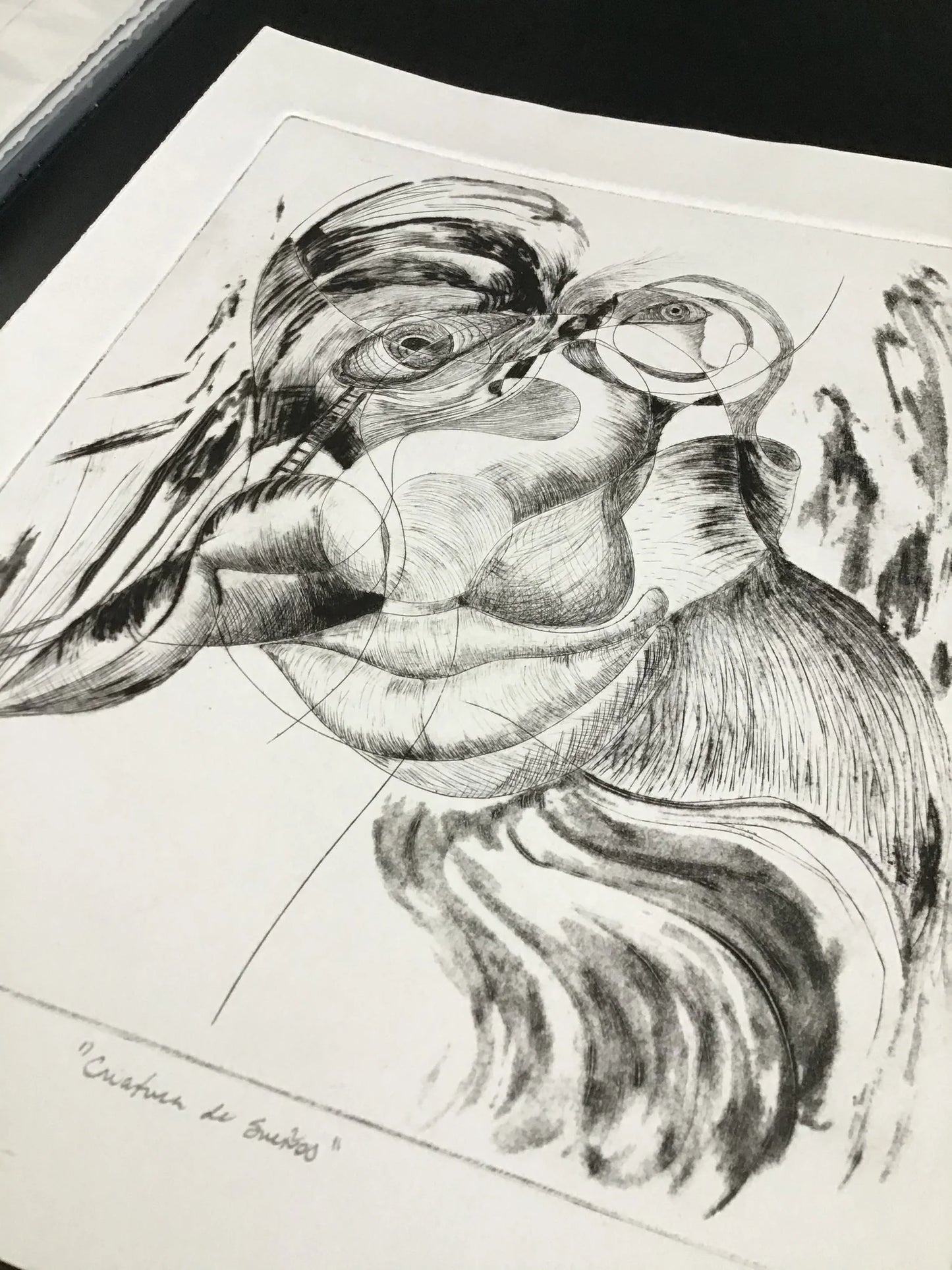 Rafael Hernández - OBRA ORIGINAL "CRIATURA DE SUEÑOS" INTAGLIO