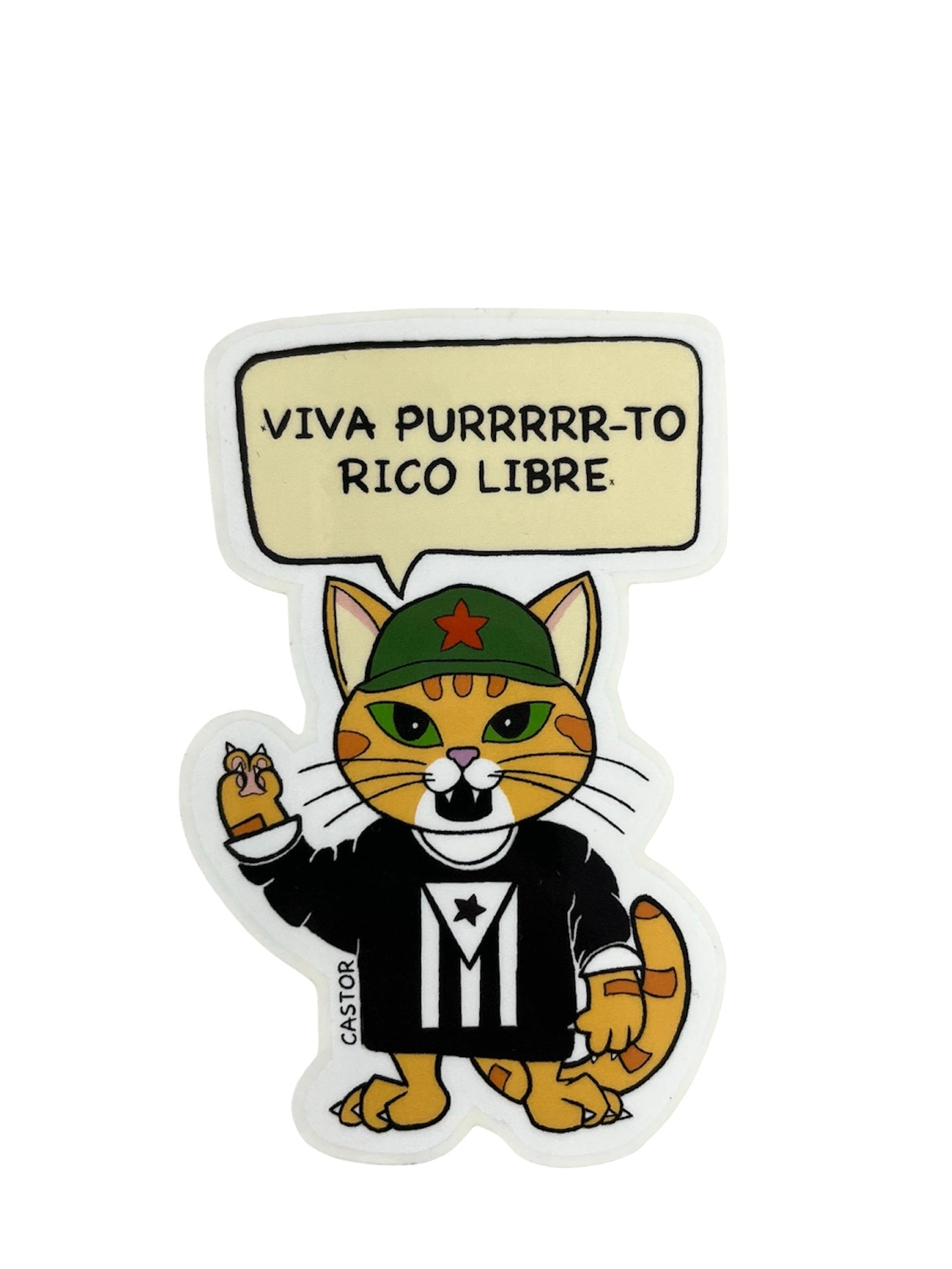 Castor - STICKER Viva Purrrrr-to Rico Libre