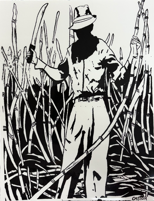 Castor - SERIGRAFÍA "CAÑA" B/N