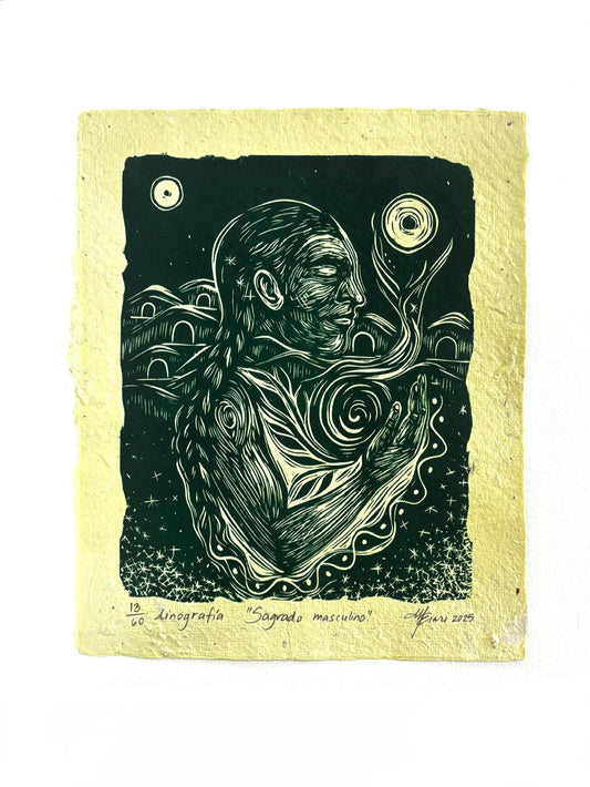 Merari Montalvo - GRABADO "SAGRADO MASCULINO"