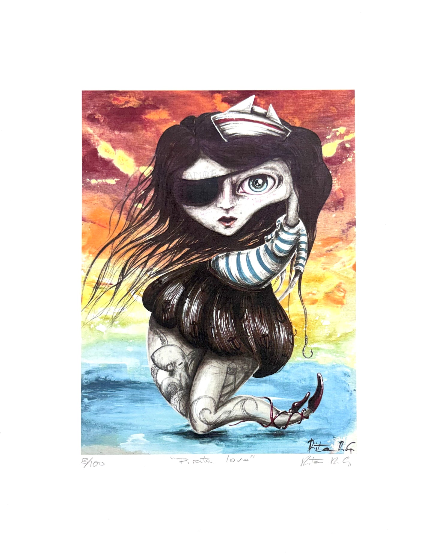 Agua Viva - ART PRINT 11"X14" / PIRATA LOVE