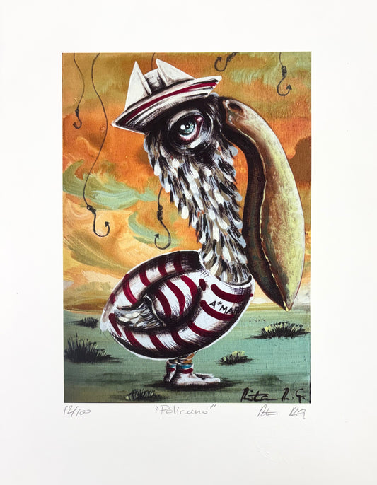 Agua Viva - ART PRINT 11"X14" / PELICANO
