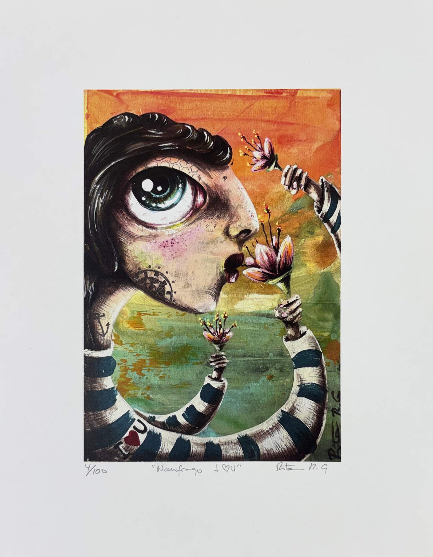 Agua Viva - ART PRINT 11"X14" / NAUFRAGO I LOVE U