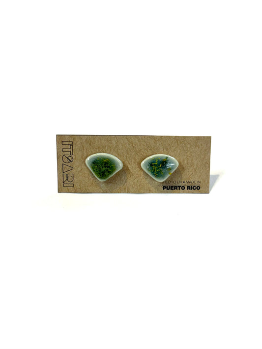 Itsari - STUDS ABANICO / VERDE MOSS