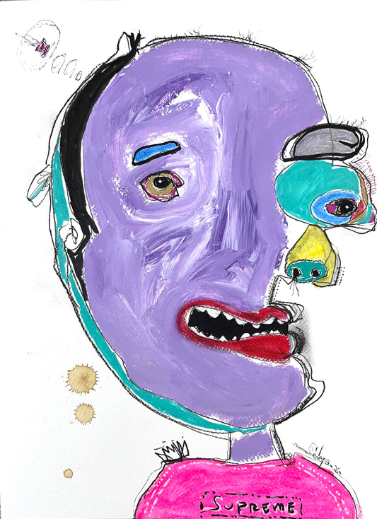 Sergio Dávila Parada - OBRA ORIGINAL "PURPLE HEAD"