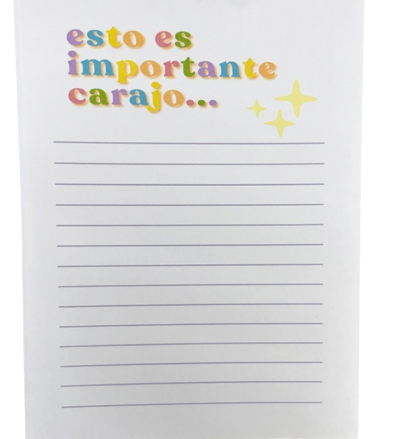 Zombie Mama Press - NOTEPAD "ESTO ES IMPORTANTE CARAJO"