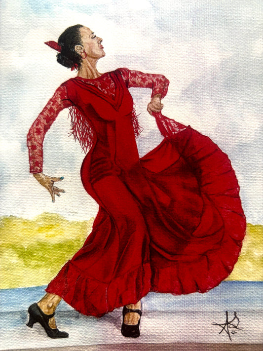Allydan Arts - 5"X7" ART PRINT "FLAMENCO"