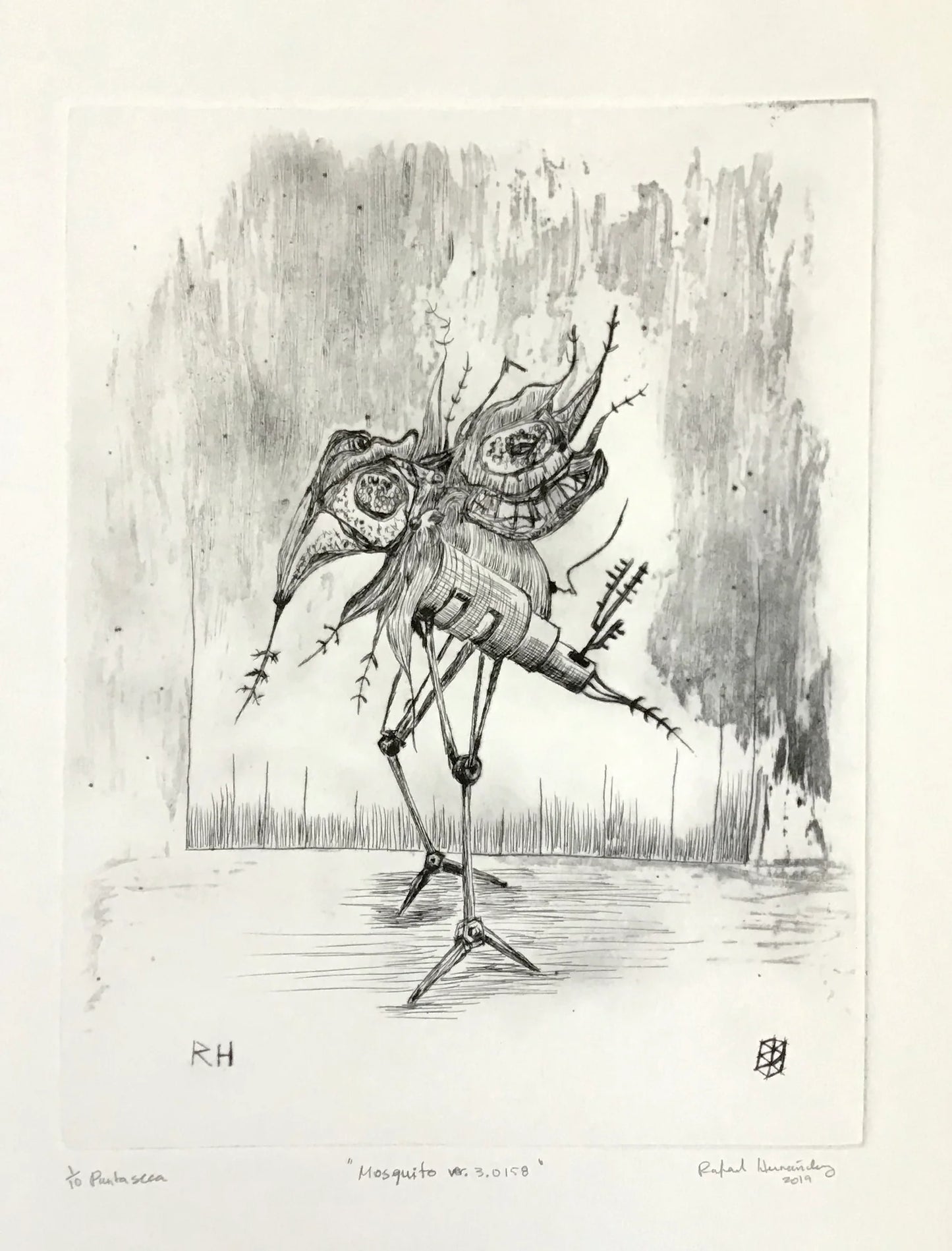 Rafael Hernández - OBRA ORIGINAL "MOSQUITO" INTAGLIO