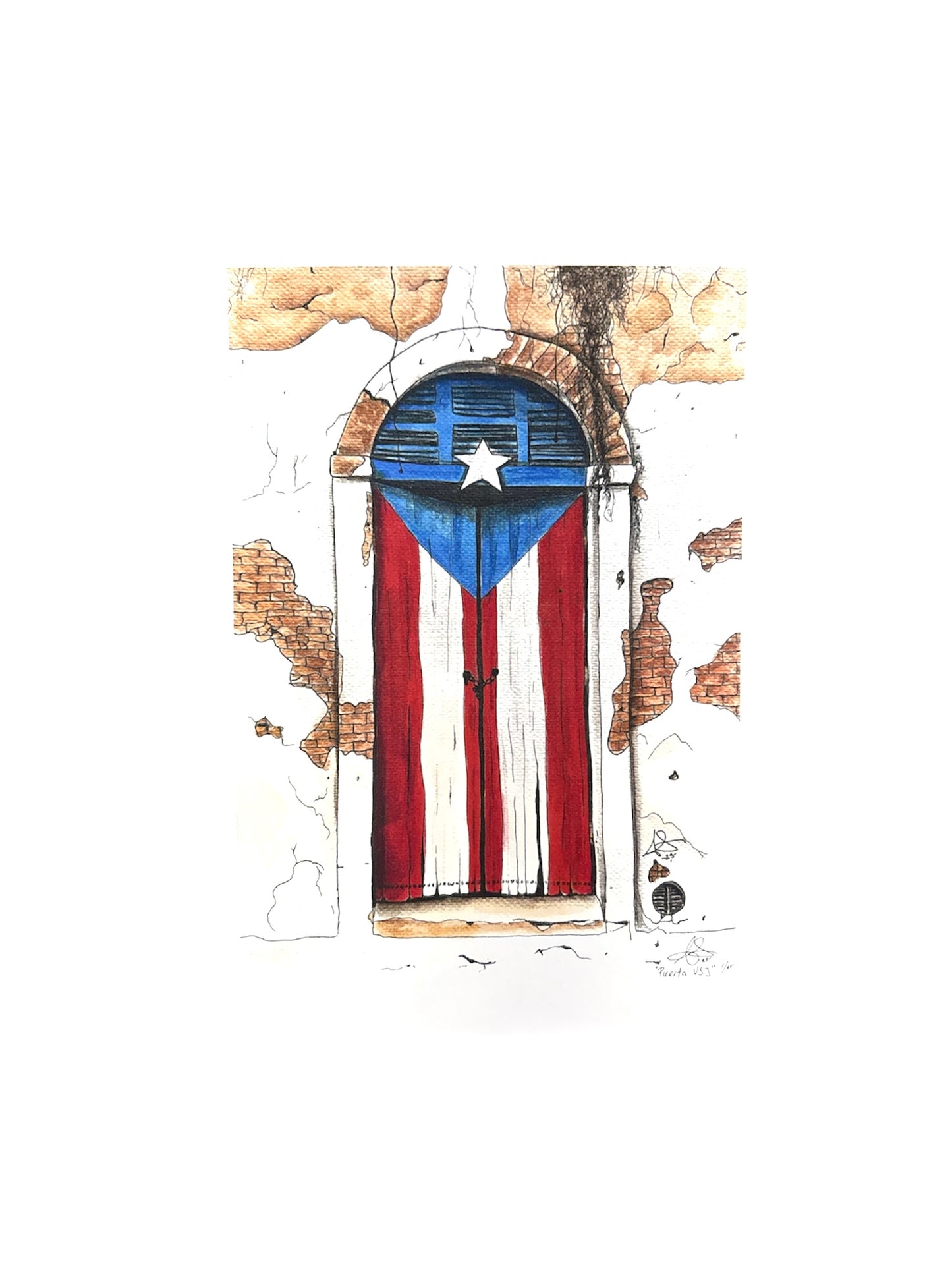 Allydan Arts - ART PRINT 8.5"X11" / "PUERTA BANDERA"