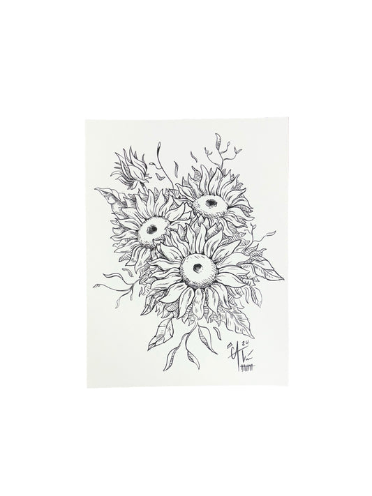 Bruma Designs - ART PRINT "GIRASOL" B/W