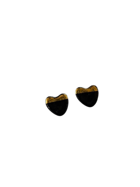 Itsari - STUDS 22K CORAZON / NEGRO