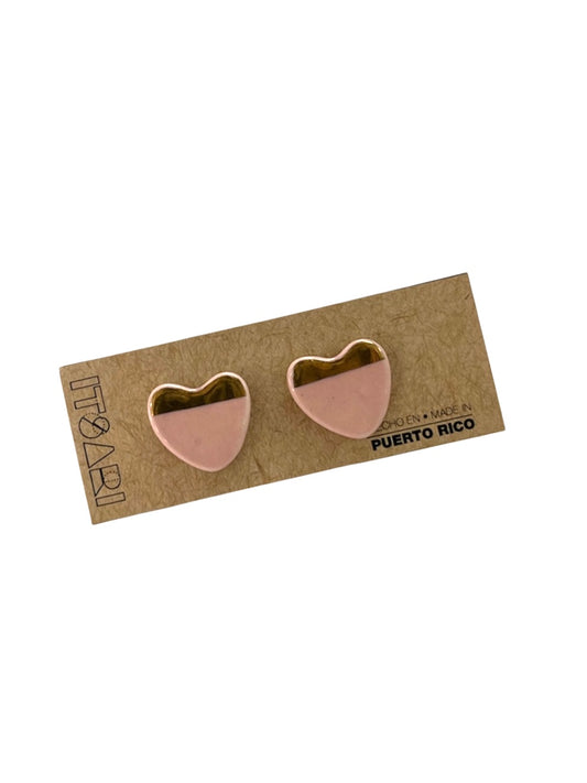 Itsari - STUDS 22K CORAZON / ROSA